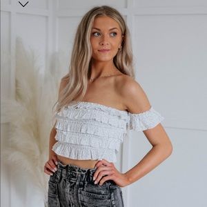 Tatiana Off Shoulder Crop Top